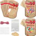 48Pcs Valentines Cards for Kids Mason Jar Happy Valentines Day Cards Candy Holder Card Bulk Valentine Candy Bag Jar Valentine's Day Paper Jar for Classroom Exchange Party Favors (Candy Not Included)
