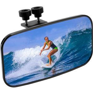 Boat Rear View Mirror, 8" W x 4" H Boat Mirrors, Marine Mirror for Ski Boats Pontoon Boat Water Skiing Sports Wakeboarding Surfing