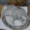 5-Light Modern Chandeliers for Dining Room, 18'' Drum Chandelier Light Fixture, Farmhouse Hanging Linen Drum Shade Chandelier Pendant Ceiling Light Fixture for Foyer Entryway Living Room, Gold