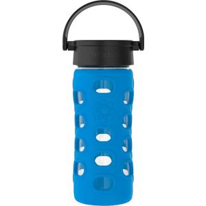 Lifefactory 12-Ounce BPA-Free Glass Water Bottle with Classic Cap and Protective Silicone Sleeve, Cobalt Blue (11.8 Ounces)