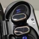 Wireless Earbuds, 2025 Bluetooth 5.4 Headphones Sport, Bluetooth Earbuds with ENC Noise Canceling Mic, 50H Stereo Wireless Headphones IP7 Waterproof with Earhooks, Dual LED Display for Workout/Running (Light Black)