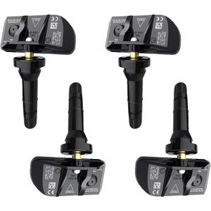 TPMS Sensor 4 Pack, 433 MHZ Tire Pressure Monitor System for Chevrolet Suburban Tahoe for GMC Yukon Cadillac Escalade 2021 2022 2023 Replacment Part 13533166, 13542523