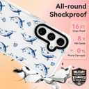 ChiCsFleur for Samsung Galaxy S23 Ultra Case, TPU Phone case with Camera Protection for Women Girls Teens - Blue Whale Shark Artsy Cartoon Pattern Shell Bubble Ocean Gift Kawaii Aesthetic Unique