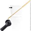 Black Metal Toilet Handle Lever Flush Replacement, Universal Front Mount Toilet Handle Compatible with American Standard/Mansfield/Gerber with Stainless Steel Flapper Chains, Toilet Repair Kit