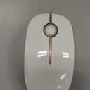 VssoPlor Wireless Mouse, 2.4G Slim Portable Computer Laptop Mouse with Nano Receiver Quiet Silent Optical Mice for Notebook, PC, Laptop, Computer-White and Gold