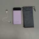 Portable Charger with Built in Cables, Portable Charger with Cords Wires Slim 10000mAh Travel Essentials Battery Pack 6 Outputs 3A High Speed Power Bank for iPhone Samsung Pixel LG Moto iPad (Purple)