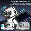 Designed for iPhone 17 Pro Case Magnetic, Compatible with Magsafe, Camera Control Button, Camera Lens Protector, Clear Soft TPU Plated Phone Case for iPhone 17 Pro, Black