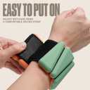 SPORTBIT Wrist and Ankle Weights for Women - Set of 2 (1lb Each) Wearable Ankle & Wrist Weights - Leg & Arm Bands, Silicone Weighted Bracelets for Workout, Walking, Running, Yoga, Pilates (Green)