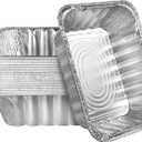 NYHI 9'' x 13 4 Inches Deep Aluminum Foil Pans 20 Pack Durable Disposable Grill Drip Grease Tray Half Size Extra Deep Steam Pan and Oven Buffet Trays Food Containers for Catering Baking Roasting
