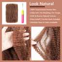 EV&ET Pre-sretched Afro Kinkys Bulk Human Hair Human Hair for Locs/Twists/Braids/Repair Locs Afro Kinky Curly Bulk Can Bleach And Dye(#30,12inch 50g)