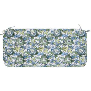 Magpie Fabrics Patio Bench Cushion Cover 42x18x3 Inch, NO Insert! Water Resistant UV Protection Outdoor Swing Loveseat Replacement Cover with Zipper, (Botanical Blue Green)
