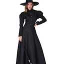TOONRAIN Witch Costume for Women, Halloween Black Witch Dress Vampire Costume for Halloween Gothic Cosplay Party (Large)