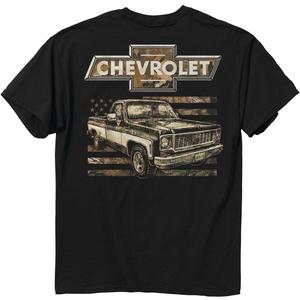 Buck Wear Chevy 73 Camo Flag T-Shirt-5 Oz Range (XX-Large, Black)