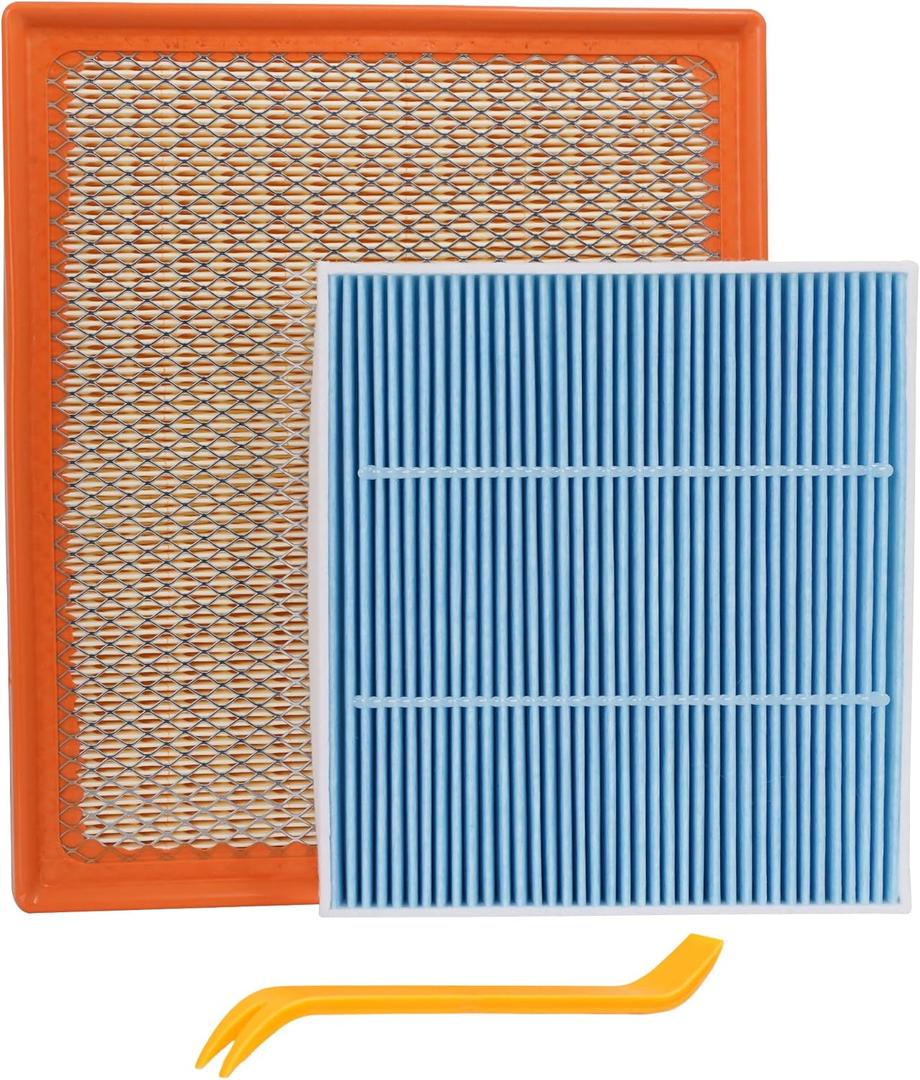 Engine Air Filter&Cabin Air Filter Combo Pack-Compatible with Toyota Tundra 2014-2021 4.6L/5.7L,Sequoia V8-5.7L 2014-2022-CF10285&CA11895