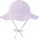 Zando UPF 50+ Baby Sun Hat for Baby Girl Boy 0-4T - Wide Brim Toddler Bucket Hat Adjustable Strap Infant Hats for Outdoor