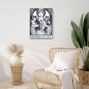Vintage Tarot Wall Art Black And White Cat Bathroom Canvas Wall Decor Pussy Cat Pictures Paintings Prints Kitten Aesthetic Artwork Framed Decorations For Bedroom Living Room Gifts 16" x 20"