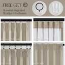 Topfinel 96 Inches Long Pinch Pleated 100% Blackout Curtains,Thermal Insulated Burlywood Linen Pinch Pleat Viral Drapes with Hooks Rings 2 Panel Sets,Neutral Beige Ivory 8FT Back Tab Window Curtains