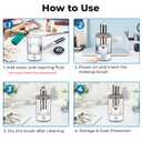 Electric Makeup Brush Cleaner with Brush Clean Mat, USB Charging Automatic Electric Makeup Brush Cleaner, Makeup Brush Cleaner Machine Fit For All Size Makeup Brush, Great Gift for Women Girls
