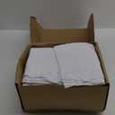 Amazon Basics 4 Piece Comfortable Cotton Jersey Bed Sheet Set, Includes Soft Flat and Fitted Sheets, Pillowcase, Queen, White, Solid