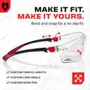 NoCry Clear Safety Glasses for Men and Women with Anti-Fog and Scratch Resistant Wrap Around Lenses, Adjustable Temples and Nose Pads ANSI Z87 Certified Protective Eyewear with 100% UV Shielding