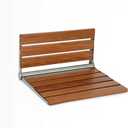 20" Premium Folding Shower Seat Wall Mounted - Heavy Duty 400lb Capacity, Durable Teak Wood Shower Bench