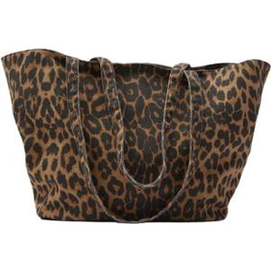 Leopard Print Tote Bags For Women Large-capacity Bag Single-shoulder Sag For Women Large Leopard Print Bag