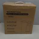 Single Serve Coffee Maker for K-Cup Pod & Grounds, Hot and Iced Coffee Maker, 6 to 14oz Brew Sizes, 50oz Removable Reservoir, Strong Button Feature, Fit 6.5" Mugs, Stainless Steel, Black (11.2 Inch)