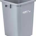 Restaurantware-Clean Tek Professional 19 Gallon Trash Can, 1 Square Waste Basket - Lid Sold Separately, Space Saving, Gray Plastic Garbage Bin, Ideal For Home, Office, Restaurant, And More