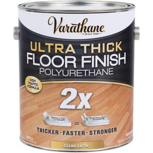 Varathane 298274 Ultra Thick Floor Finish Polyurethane, Gallon, Satin Clear (Gallon (Pack of 1))