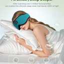 MUSICOZY Sleep Headphones Breathable Bluetooth Headband 3D Sleeping Headphones, Wireless Music Eye Mask Sleep Earbuds for Side Sleeper Women,Men Office Air Travel Cool Tech Gadgets Unique Gifts Green