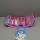 56 PCS Washable Scented Markers with Glitter Pencil Case, Mermaid Unicorn Arts and Crafts for kids 4-6-8 Kids Coloring Drawing Kits for 4-8 Years Old Girls Xmas Gifts Stocking Stuffers (Pink, 56)