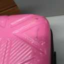 Amazon Basics 21" Hardside Carry-On Luggage with TSA Lock, Expandable, Scratch-Resistant Geometric Surface, Organized Interior, 4 Multi-directional Spinner Wheels, Pink