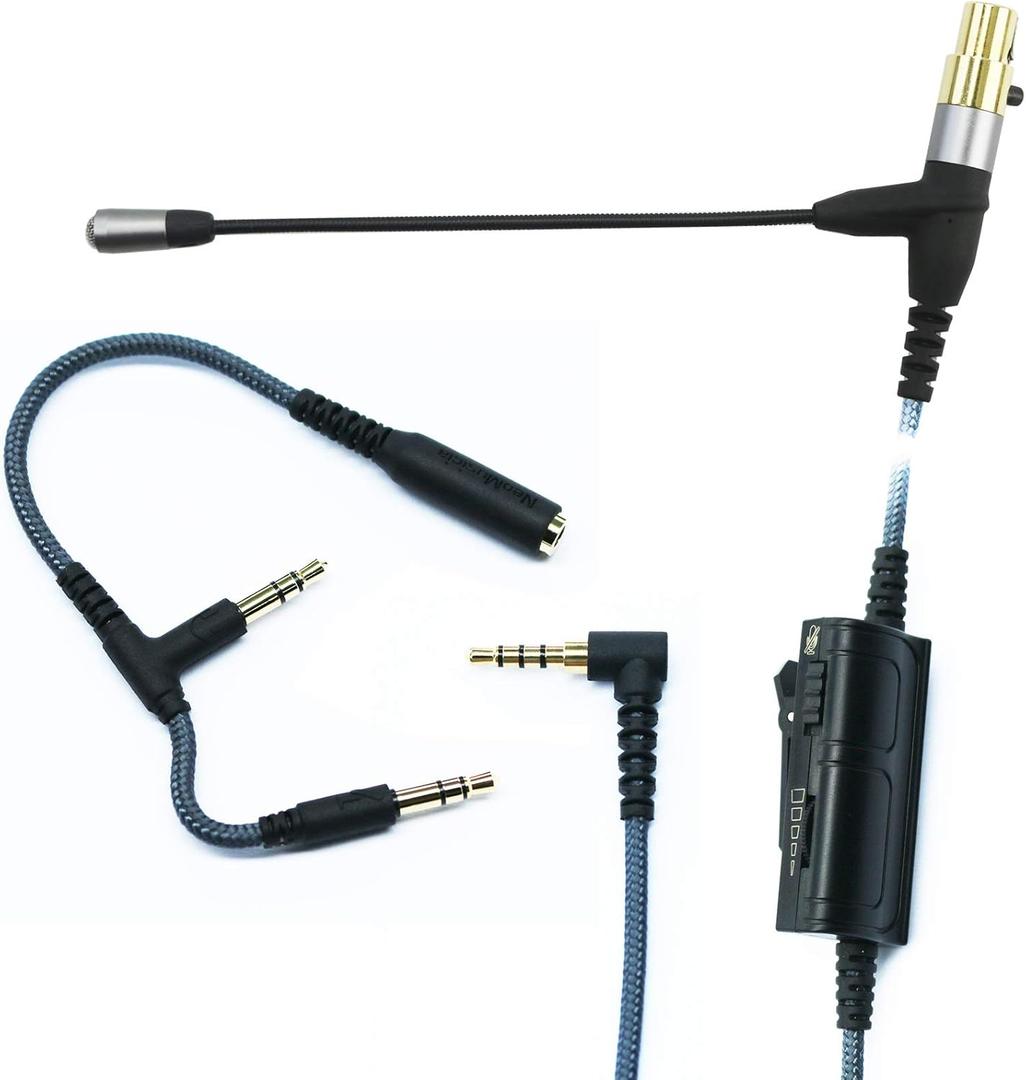 ABLET Boom Microphone Cable Compatible with Headphones AKG K240, K240S, K240MK II, Q701, K702, K271s, K271 MKII, Boompro Gaming Mic Compatible with Controller PlayStation PS4 or Xbox One, PC (150CM)