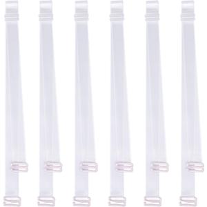 Clear Bra Straps, 3-Pairs Invisible Non-Slip Adjustable Bra Straps for Strapless Bra