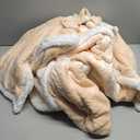 Wearable Heated Blanket with Foot Pocket, Electric Wearable Throw Blanket with Sleeves, Hood, Portable Heated Blanket with 8 Heat Settings, 1-10 Hours Auto Shut-off, Gift for Family, Friends, 50*70" (Beige)