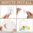 Yungyan 2 Pcs Bath Toy Storage Holder Foldable Bath Toy Organizer Large Capacity Bathtub Storage Shower Caddy for Toddlers Bedroom Bathroom Accessories