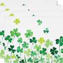 St. Patrick's Day Placemats Set of 4 Farmhouse Table Decor Green Shamrocks Place Mats 12 x 18 Inch Waterproof Lucky Clover Leaves Heat Resistant Linen St. Patrick's Table Mats for Home Kitchen Dining