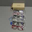 CCVOO 6 Pack Blue Light Blocking Reading Glasses, Anti Headache/Glare/Eye Strain Readers Computer Eyeglasses Women/Men (6 Pack Mix,4.00)