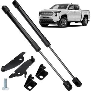 Premium Hood Struts for Toyota Tacoma 2024-2026/ 4Runner 2025 2026, No-Drill Bolt-On Gas Spring Lift System, Heavy-Duty 3mm Steel Brackets + Black Powder Coat