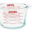 Pyrex 4-Cup Glass Measuring Cup For Baking and Cooking, Dishwasher, Freezer, Microwave, and Preheated Oven Safe, Essential Kitchen Tools