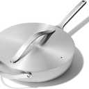 Caraway 4.5 qt Stainless Steel Sauté Pan
5-Ply Stainless Steel, Oven Safe and Stovetop Agnostic, Non-Toxic, PTFE and PFOA Free