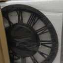 Bernhard Products Decorative Wall Clock 18 Inch Silent Non Ticking Extra Large Quartz Battery Operated Black Roman Numerals for Kitchen, Office, Living/Dining Room & Over Fireplace, Wedding Gift