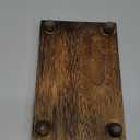 Amyhill Wood Pedestal Stand Kitchen Soap Tray Farmhouse Wooden Riser Stand for Kitchen Bathroom Counter Table Decor Plant Candle Vases Display (Dark Brown, 12 x 7 inch)