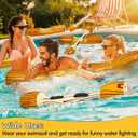 Honoson Inflatable Pool Battle Log Rafts Fighting Float Row Fun Activity Log Pool Toys Floating for Adults and Family Summer Lake Water Beach Boat Party, Large