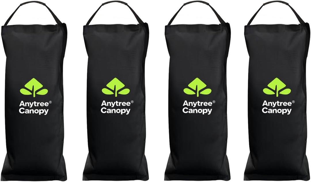 2 x Anytree-Sand Bags Canopy Weights for Canopy Legs(Without Sand),88LB, 4-Pack, Sand Bags for Gazebo Legs, Pop UP Canopy Tent Weights,