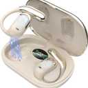 AI Translation Earbuds Real Time - Audifonos Traductores Ingls Espaol, 3-in-1 Translator Device, Supports 144 Languages & Accents, Open Ear Earbuds with Charging Case (Dusty Khaki)