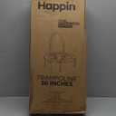 Happin 36'' Indoor Trampoline for Kids Ages 2-6, Foldable Mini Rebounder for Indoor & Outdoor Play with Foam Handle and Ultra Safe Padding, Perfect Toddler Gift for Boys & Girls (Beige and Orange)