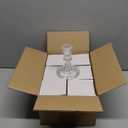 Glass Candlestick Holder,Striped Taper Candle Holders,Set of 6 Candle Stand for Table Centerpieces, Home Decor,Weddings,Festival and Parties (Clear Stripe Pattern)