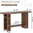 FOLUBAN Entryway Table, Modern Wood Console Table with Bottom & Side Storage Shelves, 2 Tier Sofa Table Behind Couch for Living Room, Long Hallway Table for Home Decor, 53 Inch, Walnut