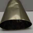 mDesign Round Metal Small 1.7 Gallon Recycle Trash Can Wastebasket, Garbage Container Bin for Bathrooms, Kitchen, Bedroom, Home Office - Durable Stainless Steel - Mirri Collection - Soft Brass